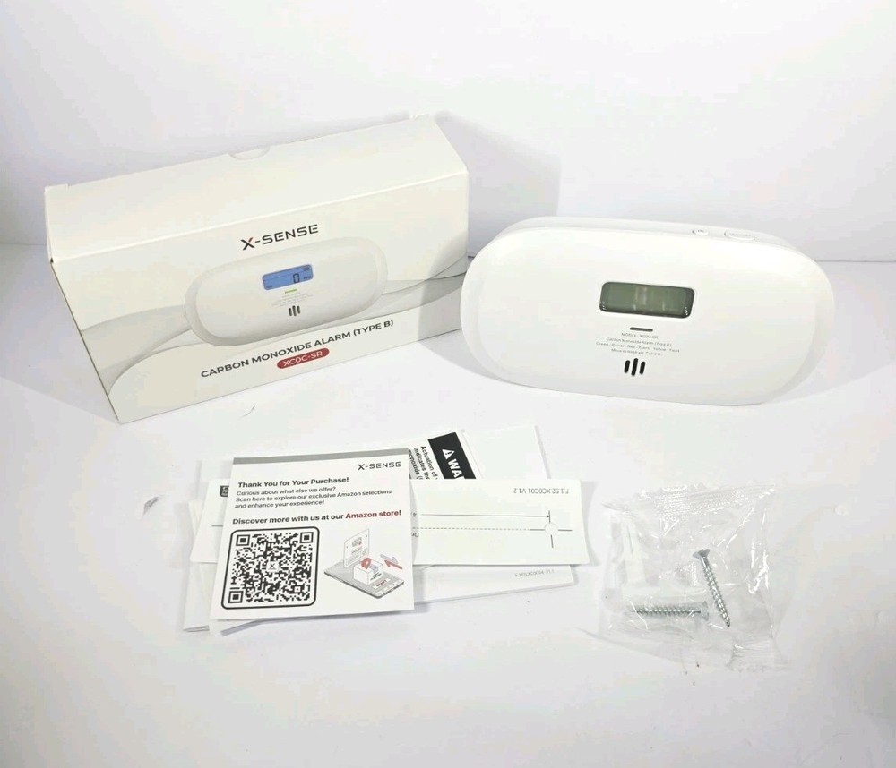 X-Sense Carbon Monoxide Detector, Replaceable Battery Powered CO Alarm Open Box