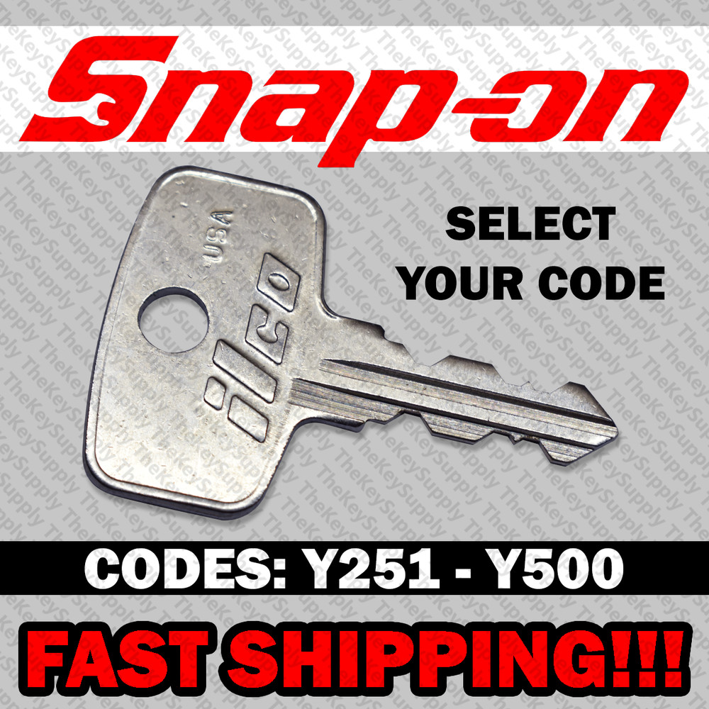 Snap on Tool Box Key Replacement Cut to your Code Y251 - Y500