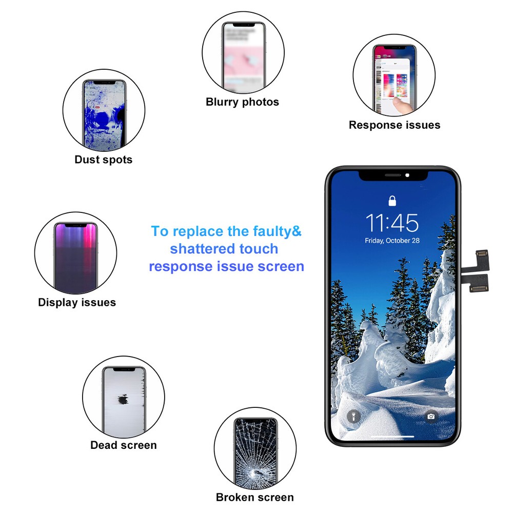 For iPhone 11 Pro Max Incell LCD Display Touch Screen Digitizer Replacement Kit