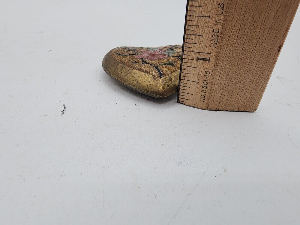 Small Brass heart trinket 2”