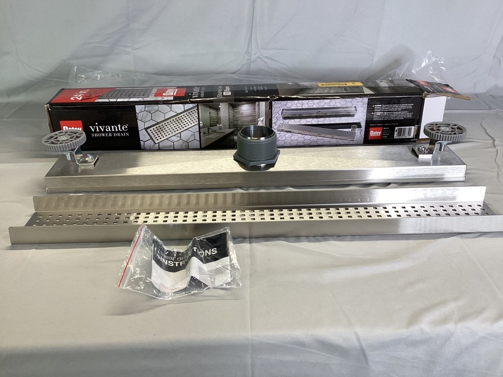 Oatey Vivante 24” Linear Shower Drain with Square Pattern VT2240