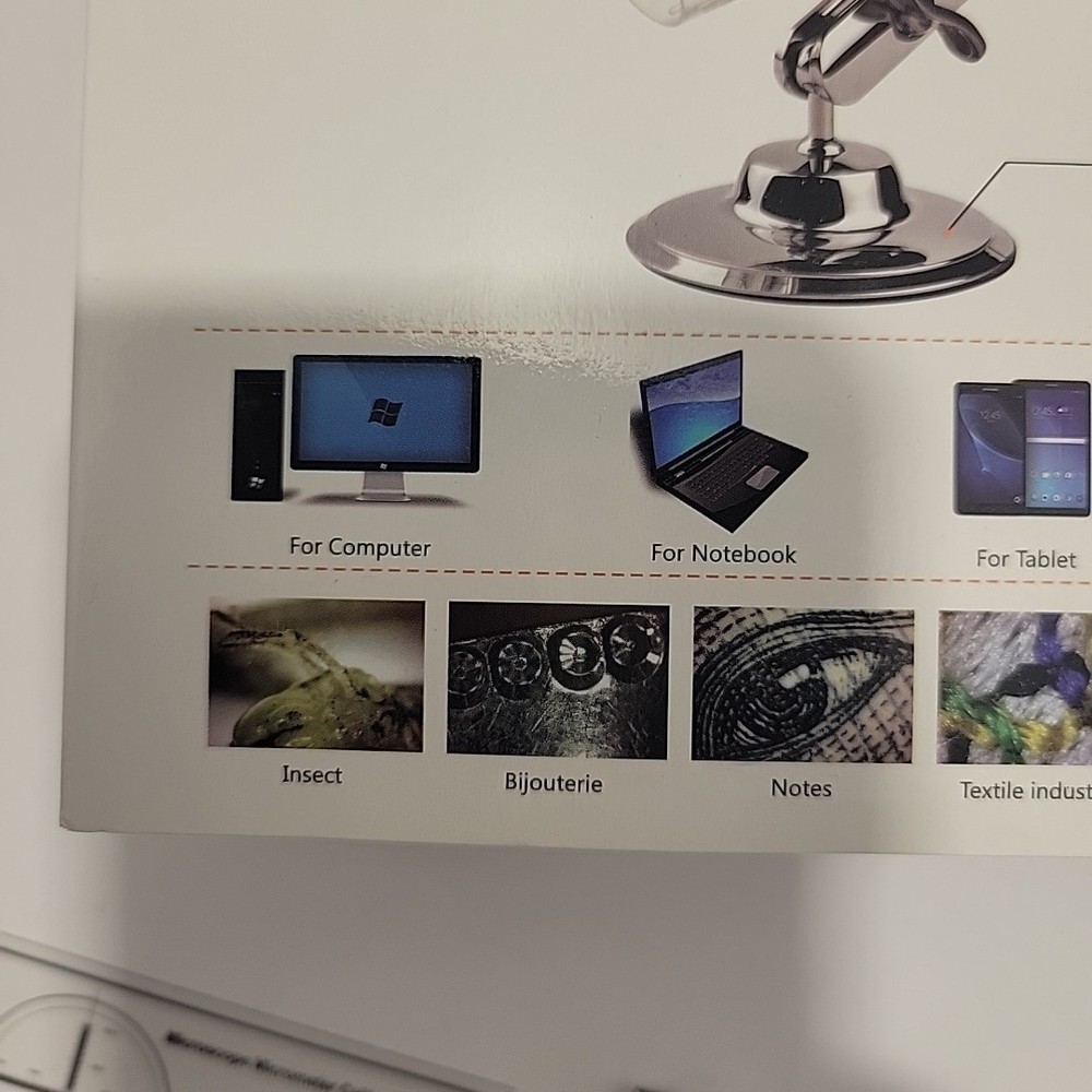 USB Digital Microscope 1000X Magnification Endoscope Video Camera PC Android