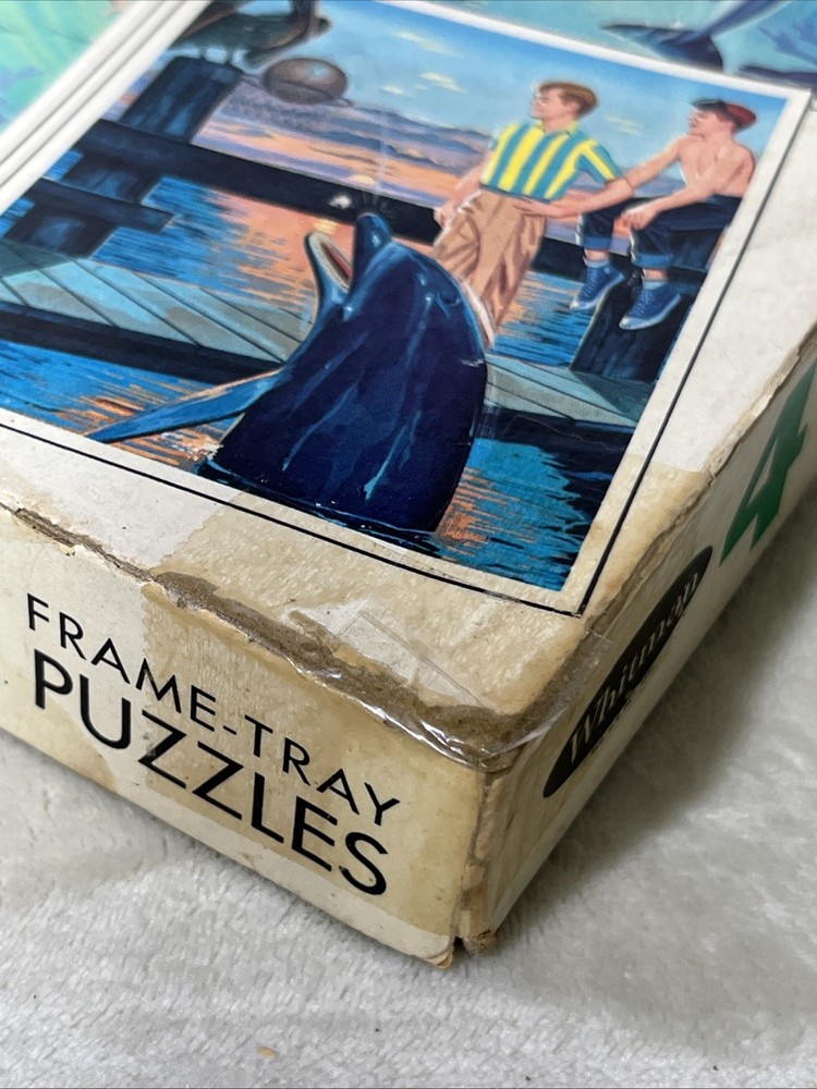 Whitman 4 Flipper Frame-Tray Puzzles 1966 Complete Vintage