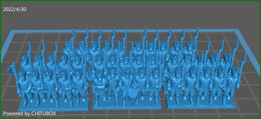 French with greatcoat - 15mm epic size