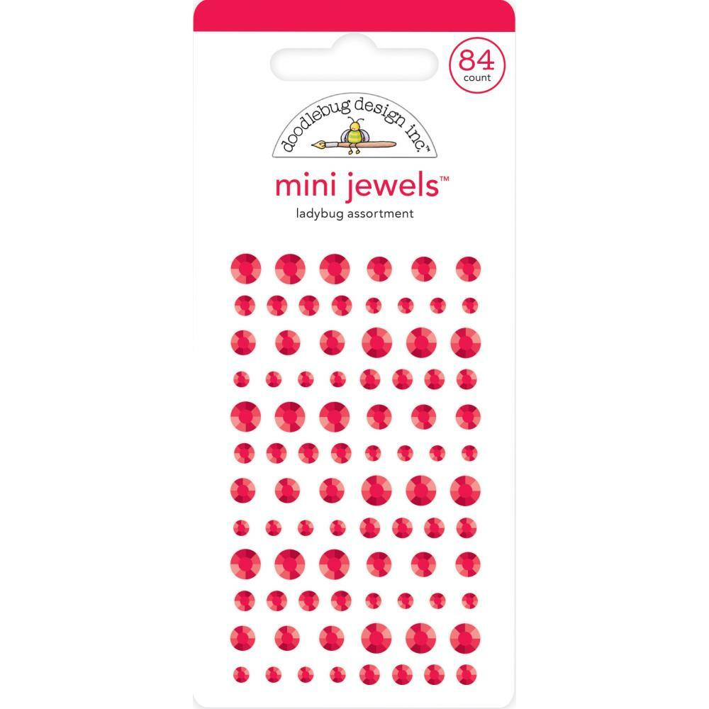 Crafts Doodlebug Mini Jewels Repeats Assorted Sizes Gems Bling Ladybug Red