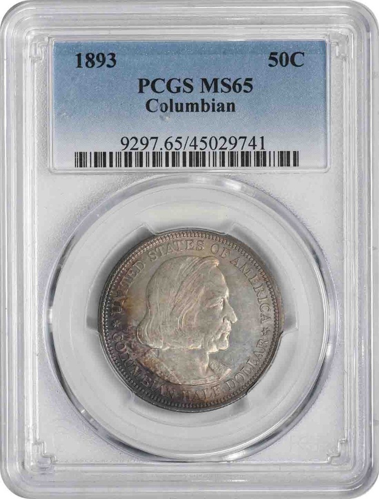 Columbian Commemorative Silver Half Dollar 1893 MS65 PCGS
