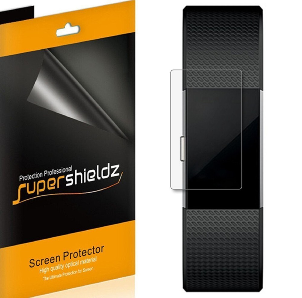 6X Supershieldz Clear Full Coverage Screen Protector for Fitbit Charge 2