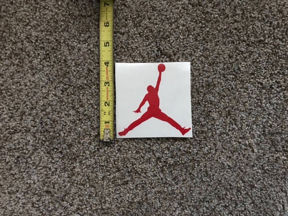 Michael Air Jordan Decal. High Quality Red Decal