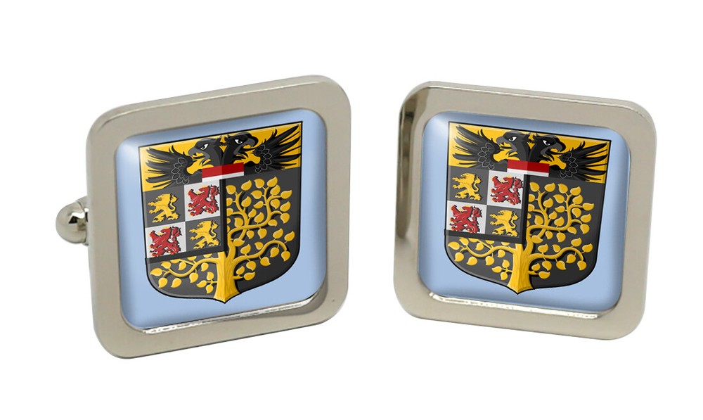 Den Bosch 's-Hertogenbosch (Netherlands) Square Cufflink in Chrome Box