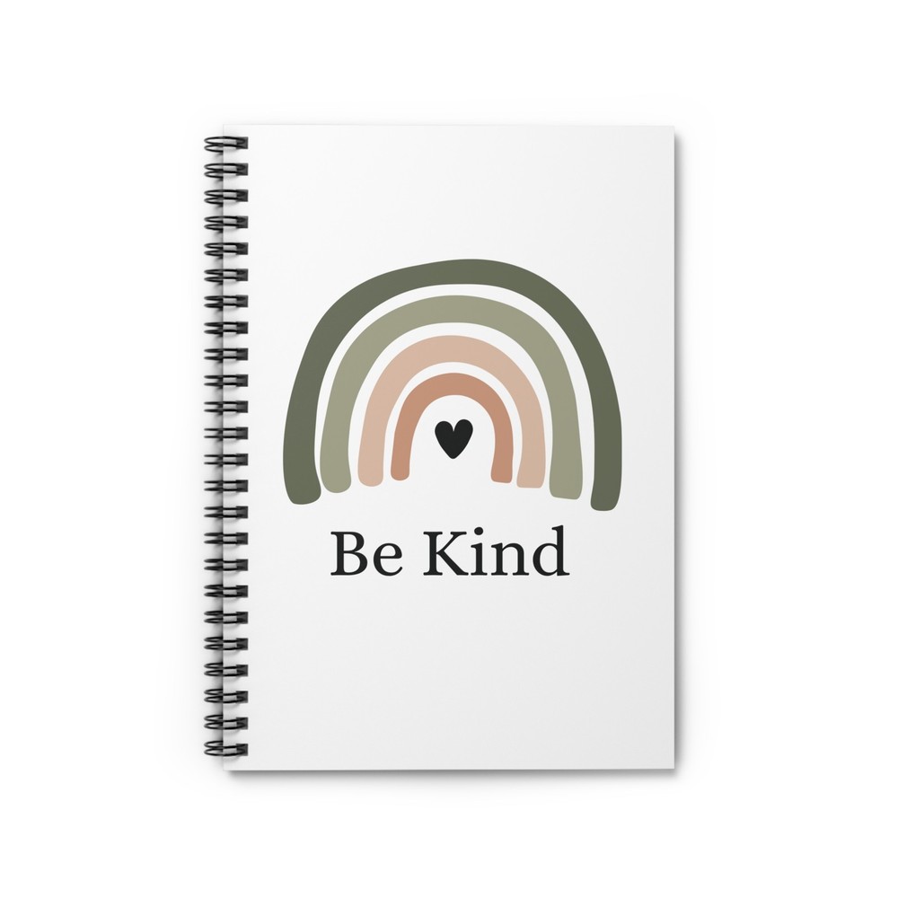 Be Kind Journal, Ruled Line Spiral Notebook - Inspirational Writing Notebook,