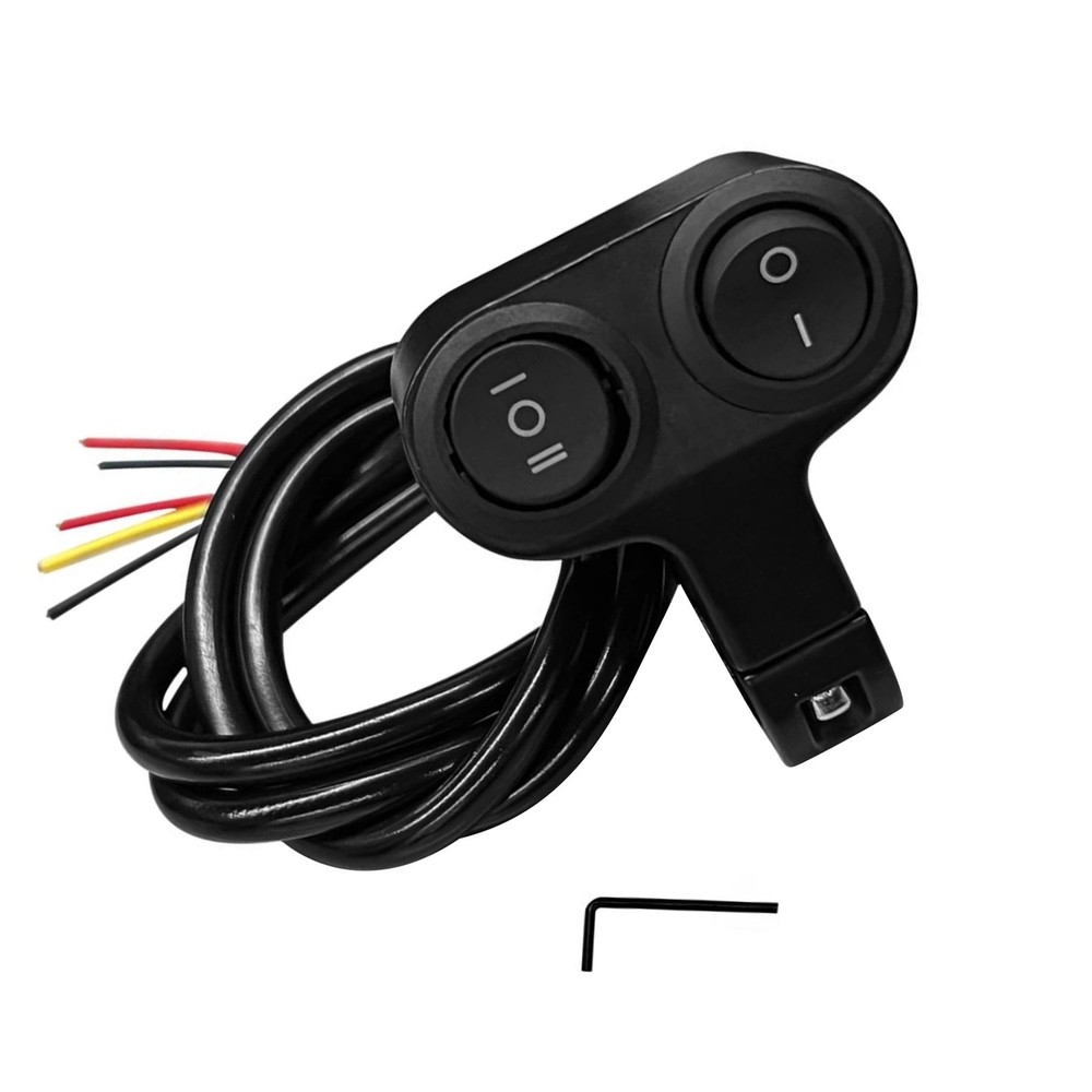 Motorcycle Handlebar 7/8" Dual Button On Off Switch For Headlight Scooter New