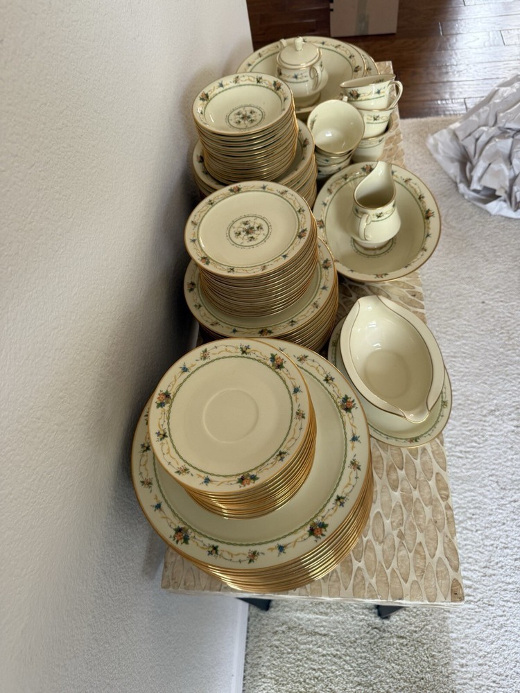 Noritake (Normandy Pattern) 12 Place Settings. 91 Pieces In Total