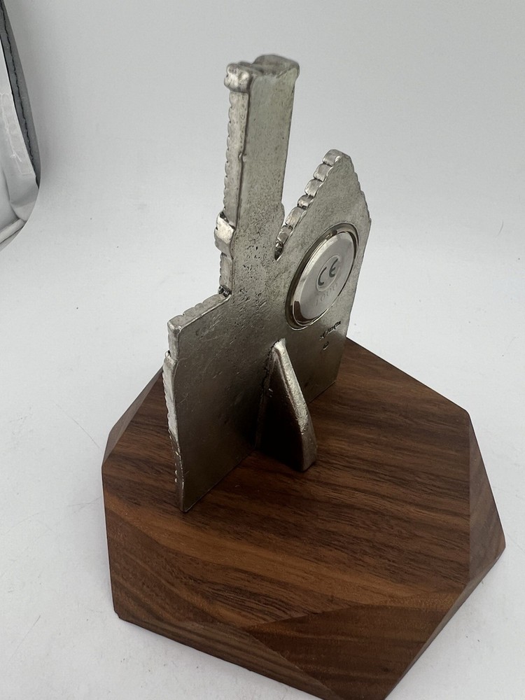 CORNISH ENGINE HOUSE PEWTER CLOCK BY ST JUSTIN- Needs new battery
