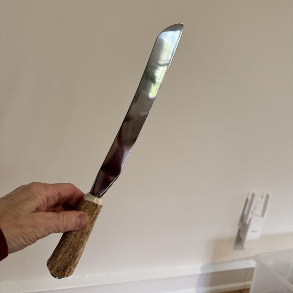 Cake Cutting knife antler handle Hunter Wedding