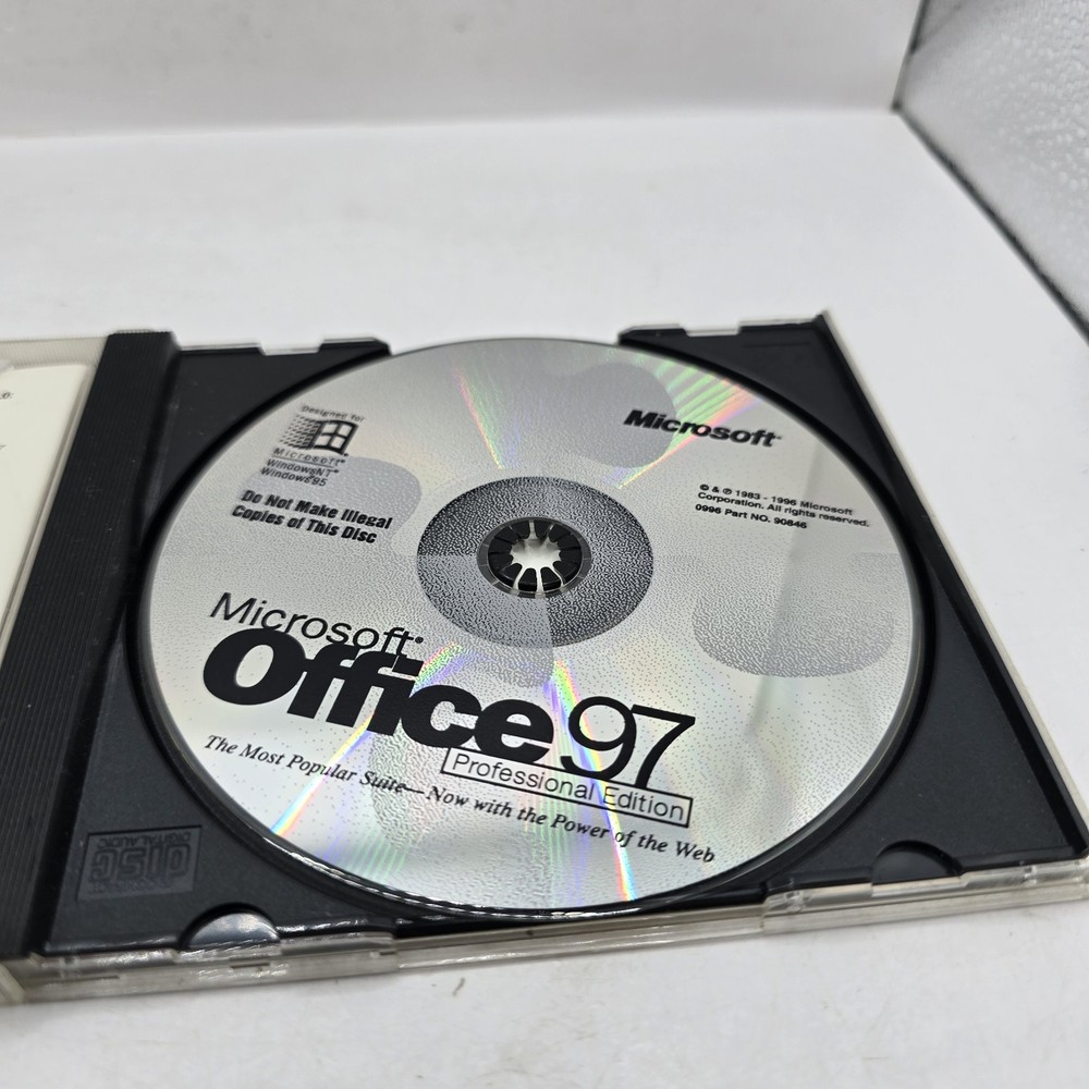 MICROSOFT OFFICE 97 Professional Edition (CD,1997) with CD Key Code