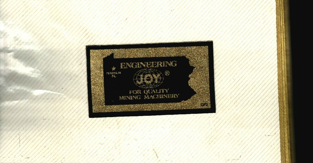 NICE GLITTER ENGINEERING PA. JOY COAL MINING STICKER #781