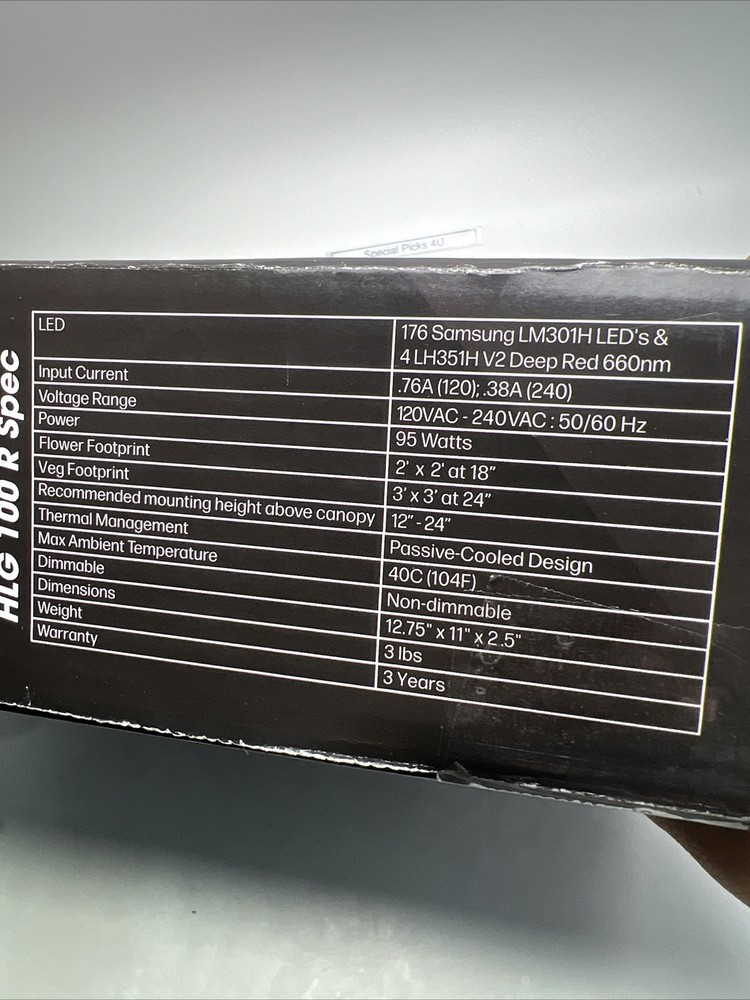 HLG 100 V2 Rspec | Horticulture Lighting Group Quantum Boards LED Grow Light