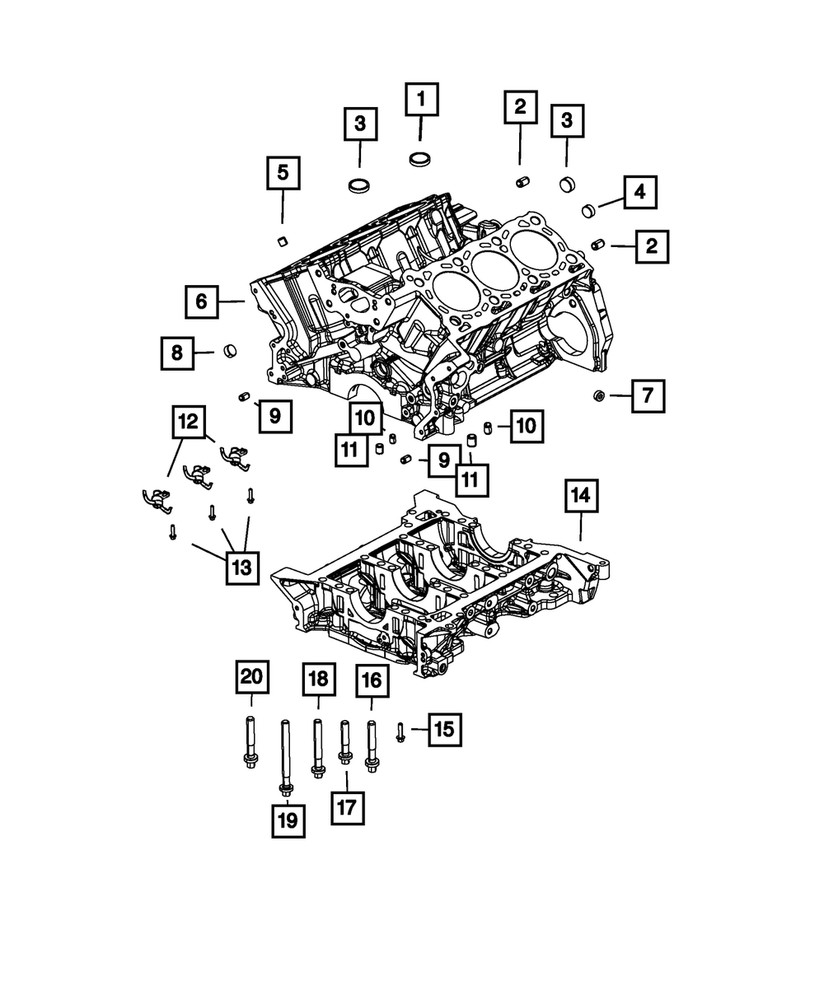Genuine Mopar Hex Flange Head Bolt Mounting 68147090AA