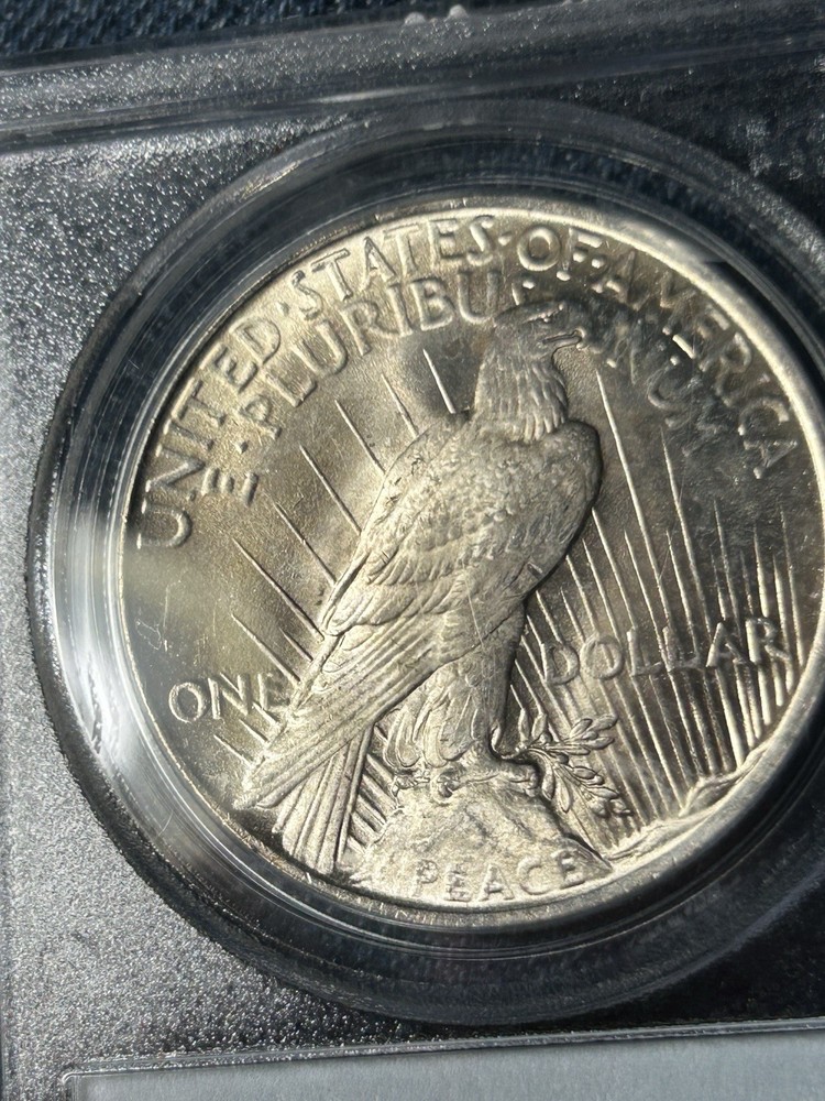 1923 $1 Peace Silver Dollar PCGS MS 64 CAC Older Solid Blue Label