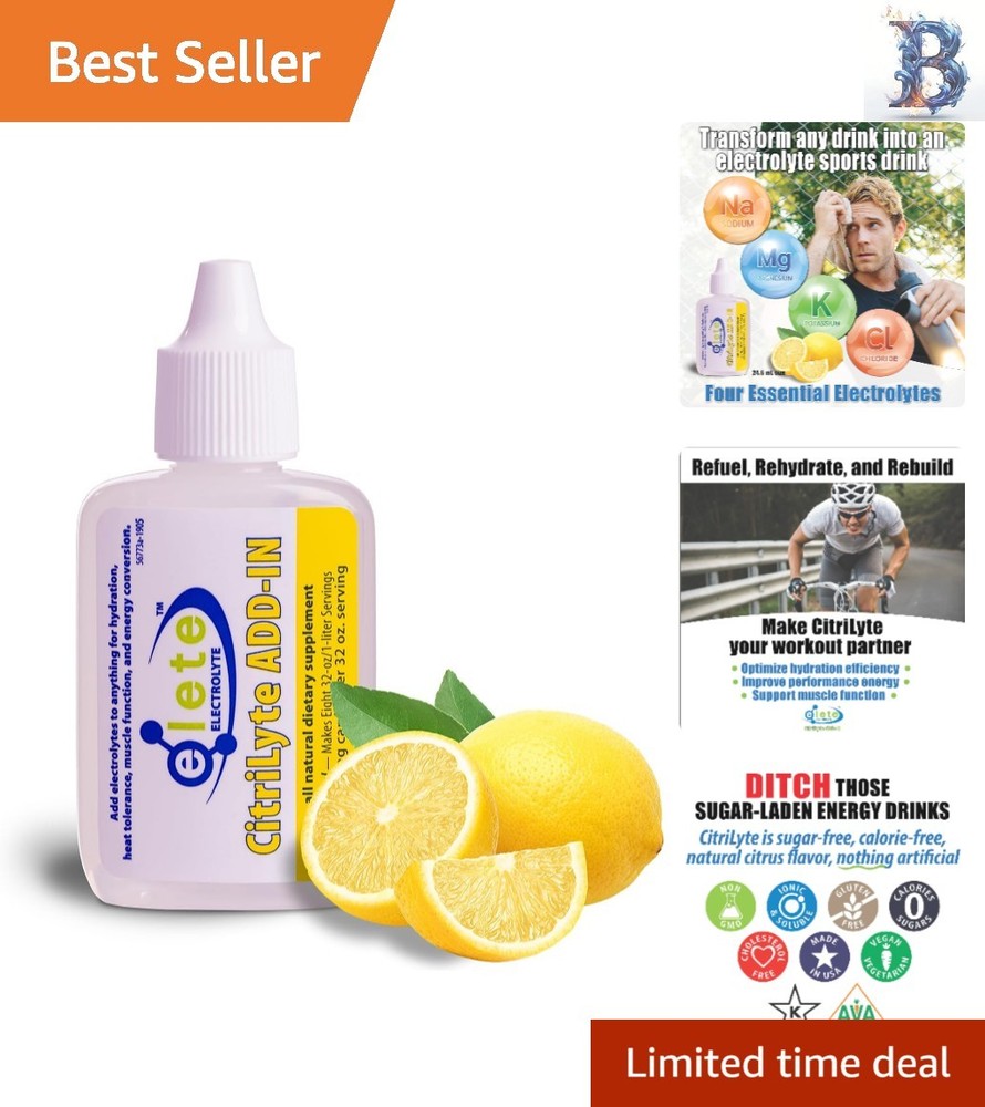 elete CitriLyte 24.6 mL Hydration Drops - Portable Lemon Electrolyte Solution