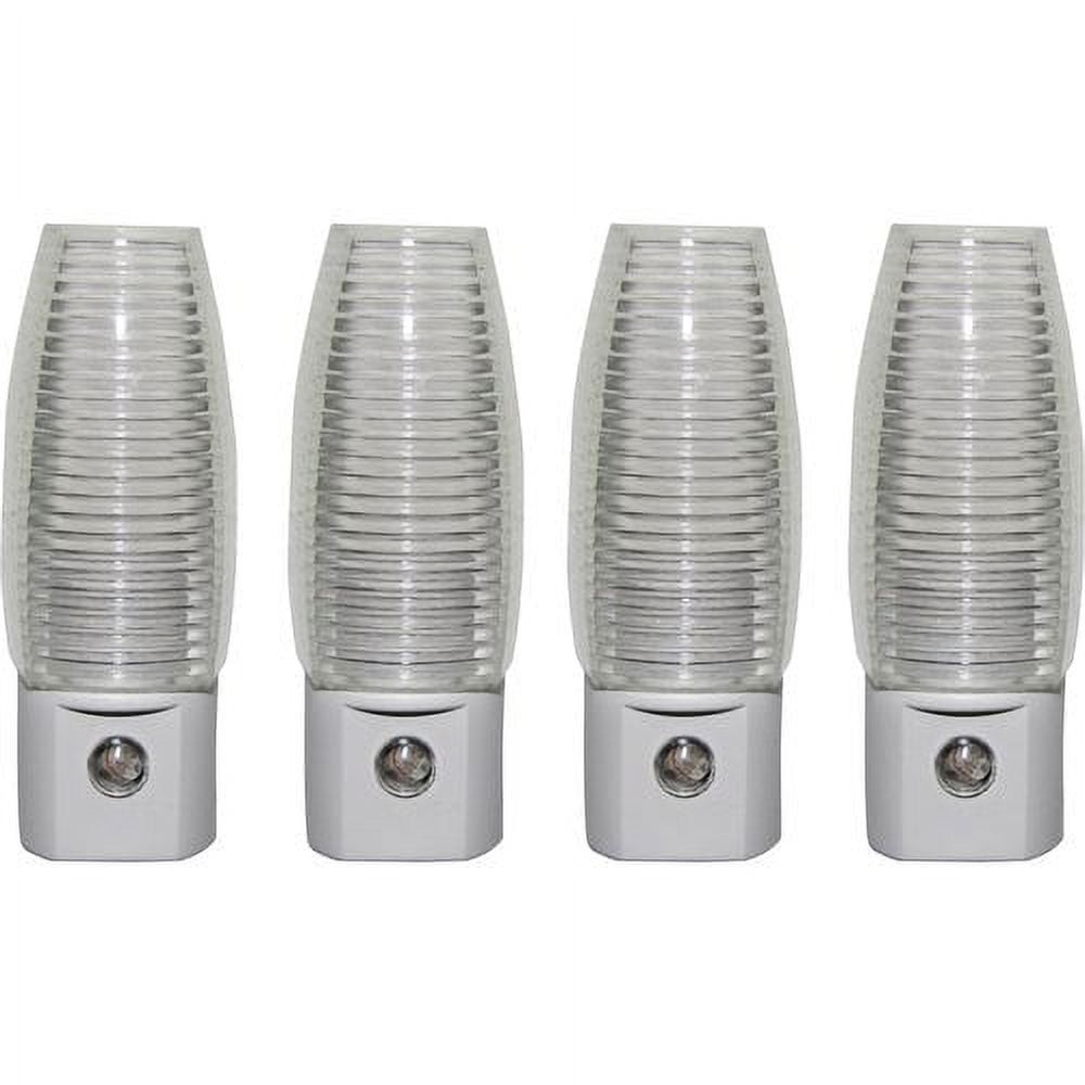 Great Value 4-Pack LED Light-Sensing Night Light Soft White 3.55"x1.88"