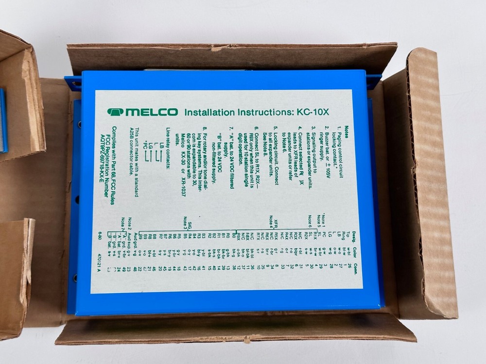 MELCO LABS, BELL SYSTEM KC-10X W1 KTS Intercom-Rotary&Tone