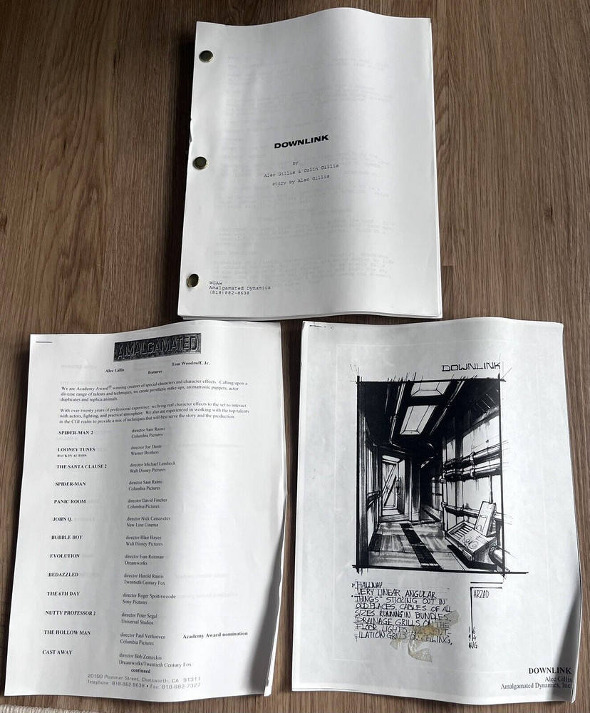 Downlink Movie Script & Concept Art by Alec Gillis Amalgamated Dynamics