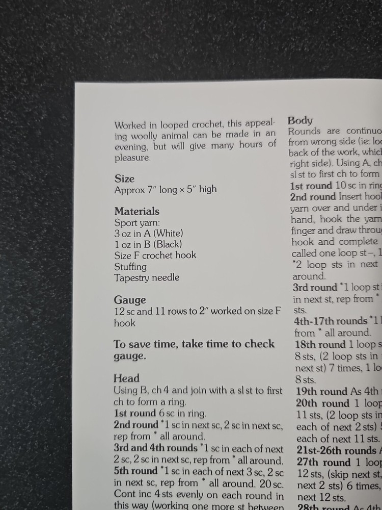 Fluffy Lamb Stuffed Toy Crochet Pattern Marshall Cavendish