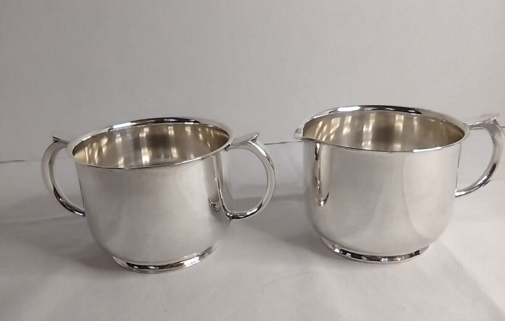 Vintage Armor Silver Co. Cream and Sugar Set EPC