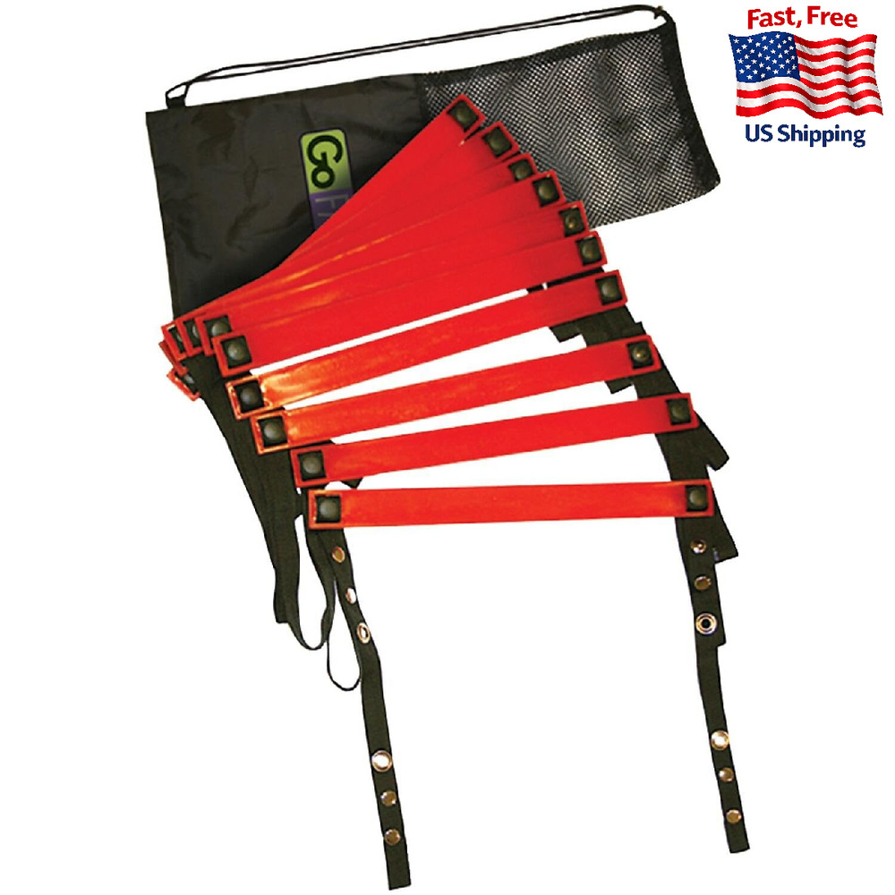 GoFit Speed & Agility Ladder - 15 ft Red Training Equipment