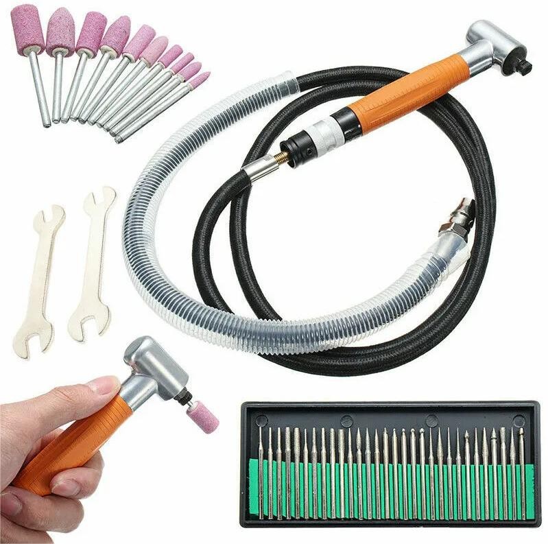 90° Right Angle Pneumatic Air Grinding Pen Grinder Polishing Machine Tool