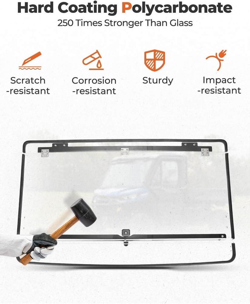 Can Am Defender Flip Windshield 1/5in Polycarbonate