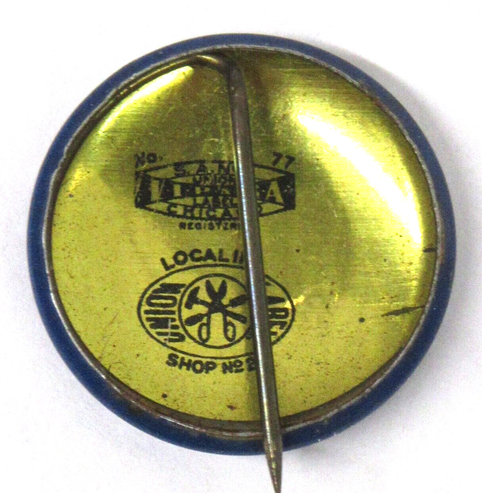 1930's 32nd ANNUAL INGATHERING religious tin litho 7/8" pinback button ^