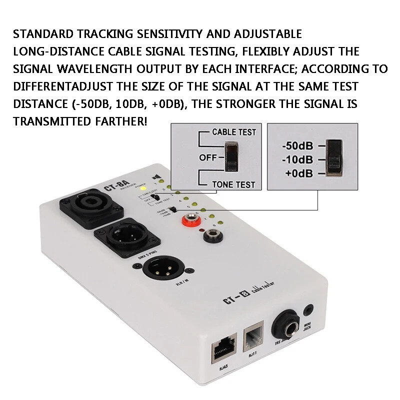CT-8 Professional Multi-purpose Audio Line Test Instrument Separation Test