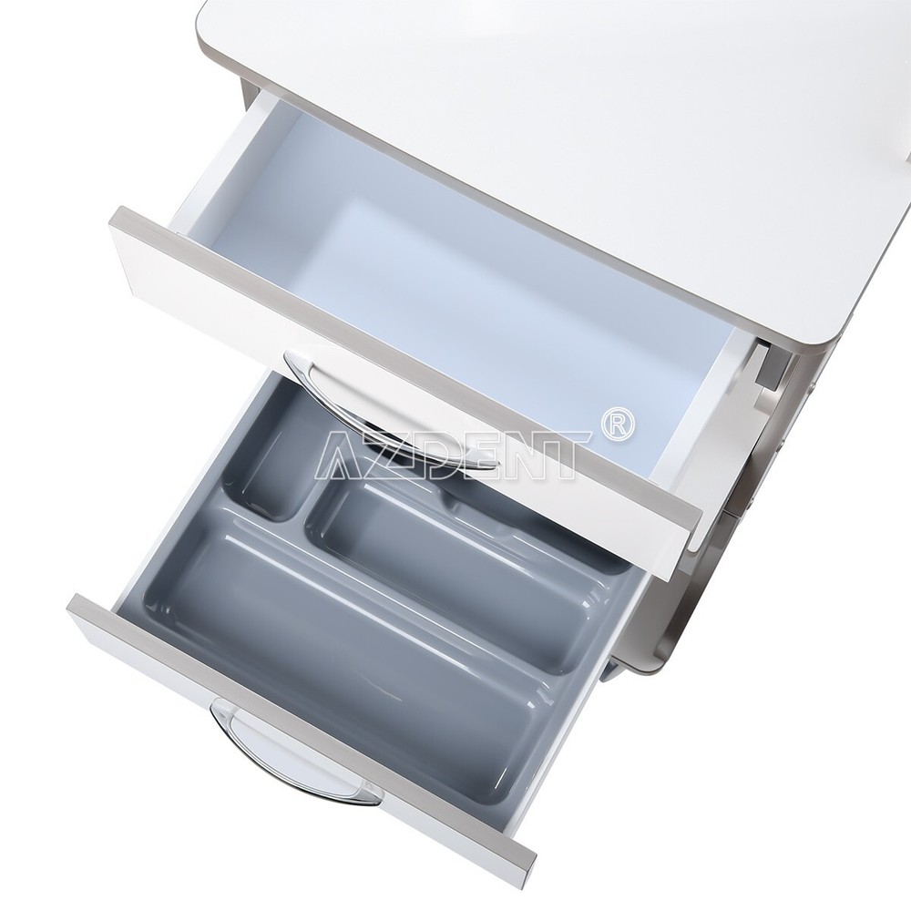 Dental Mobile Cart Built-in Socket Tool Trolley Auto-water Bottle Supply System