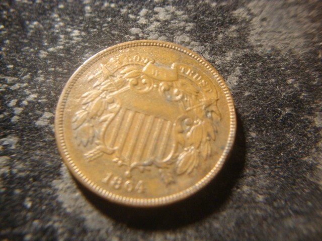 1864 VF XF Solid Dated Solid Two Cents 2 Cents Piece Price PER COIN HZX