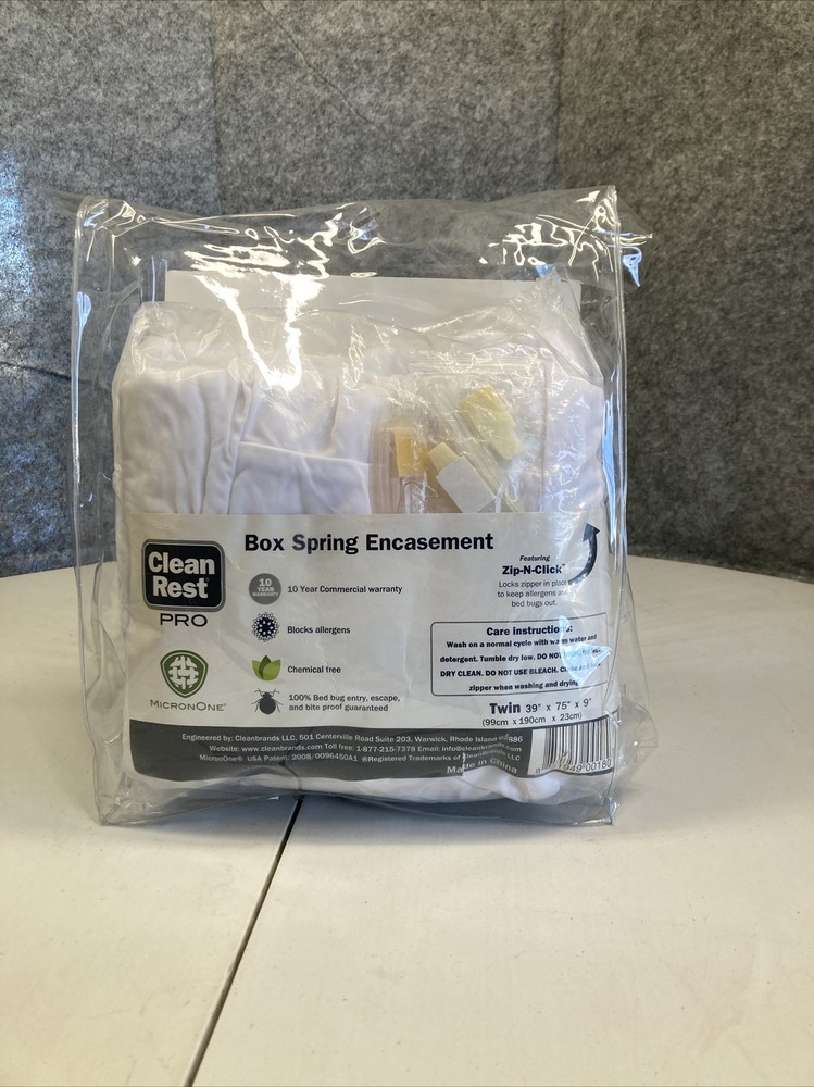 CleanRest Pro | Box Spring Encasement | Clean Rest Pro | Twin New Open Package