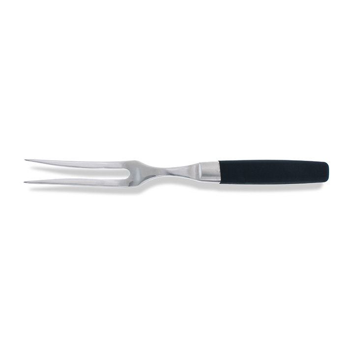 Elite Pro 6" Carving Fork, Curved, Black Handle