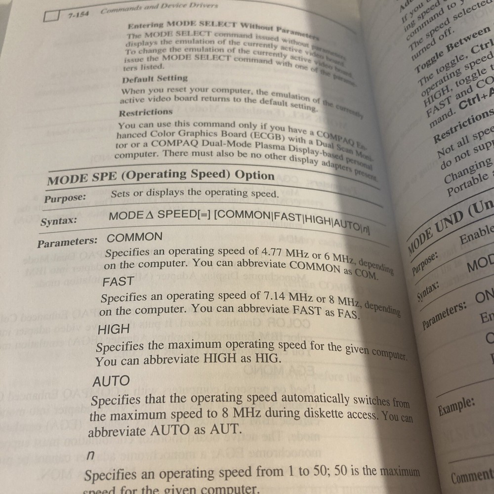 MS-Dos Version 5 Paperback Textbook Refrence Guide 1992 Compaq Industry