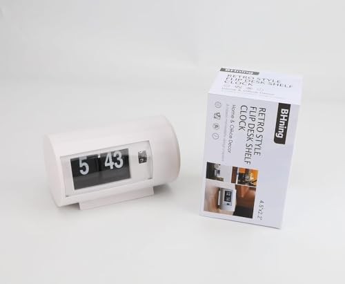 Retro Table Clock Auto Flip Clock 12 Hours AM/PM Format Display Timepiece