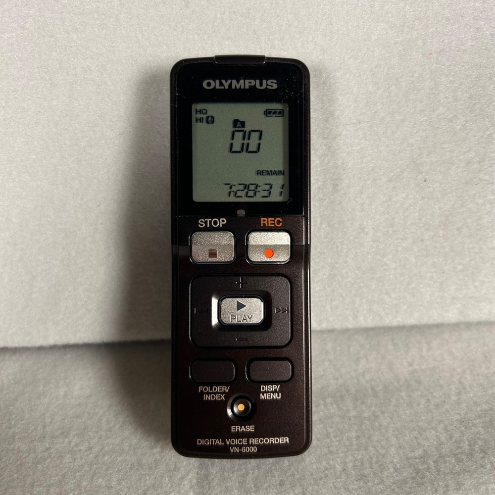 Olympus VN-6000 Digital Voice Recorder w/ Case | Tested