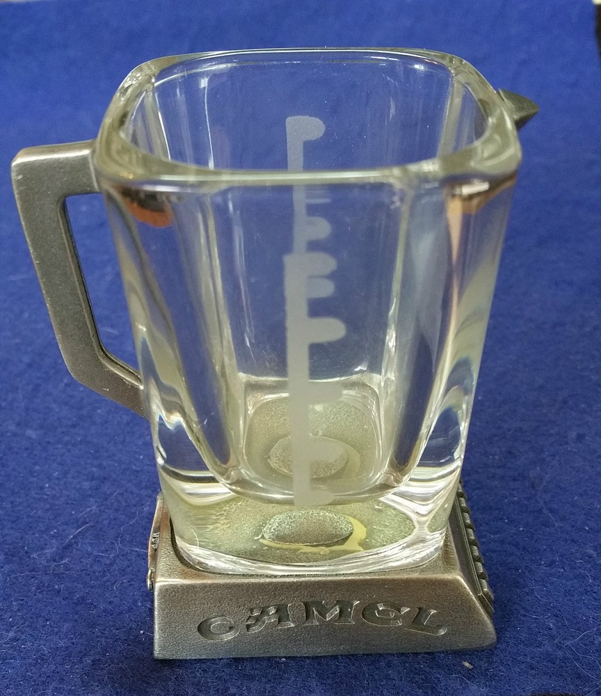 1996 Camel Blender Shot Glass - Pewter Trim - Very Nice