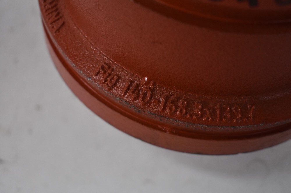 GemLock Grooved Concentric Reducer Coupling 4" x 3" Fitting 140 Red Cast Iron