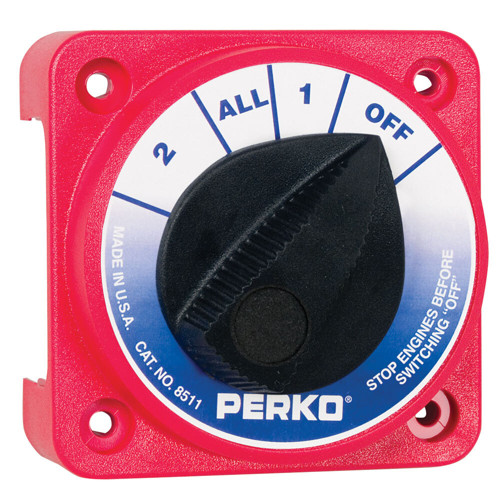 Perko Compact Medium Duty Battery Selector Switch w/o Key Lock 8511DP UPC 085...