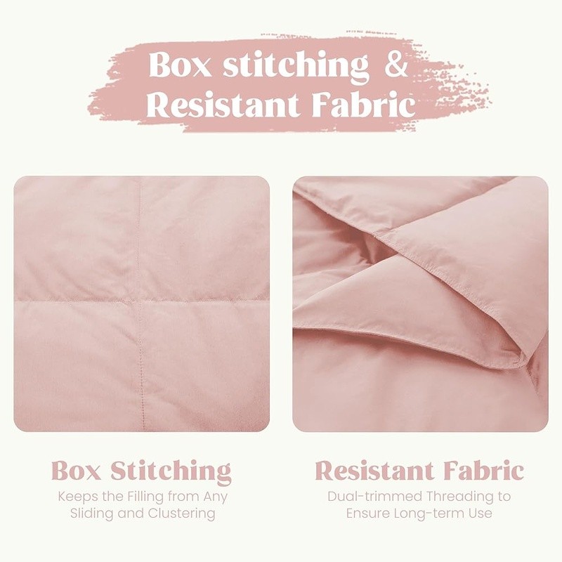 Cozy Feather Down Throw Blanket Soft Microfiber Lightweight Soft Warm Comfort US