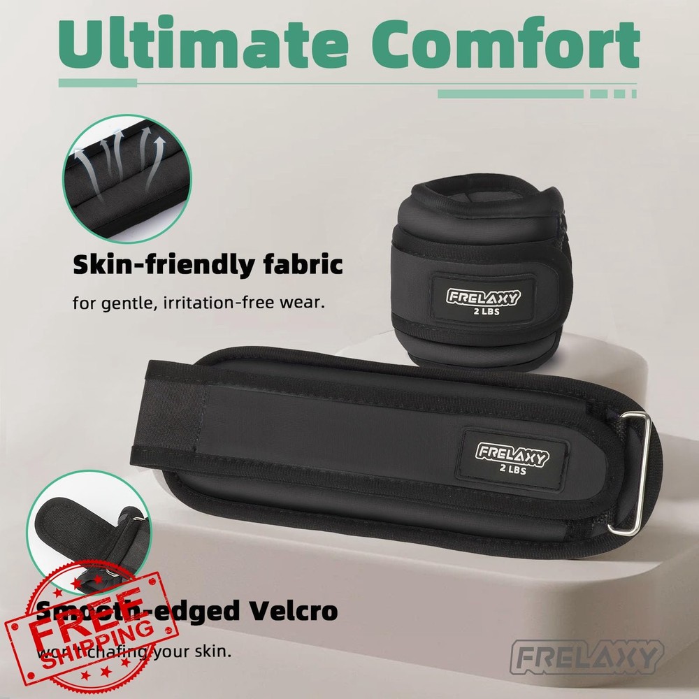 Frelaxy Ankle Wrist Weights 1-3lbs Pair Leg Arm