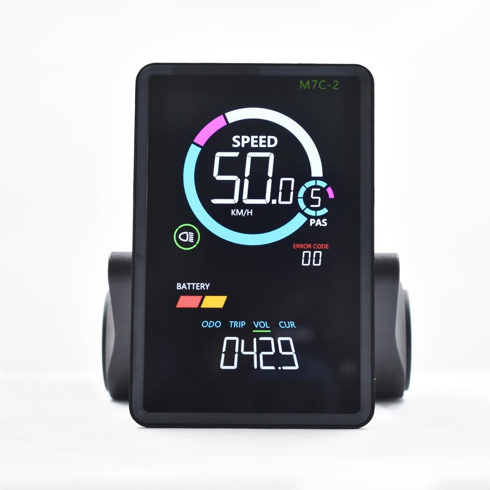 Mcezdy Ebike Display, UART No. 2, 24V-60V ABS Color Cycling Computer