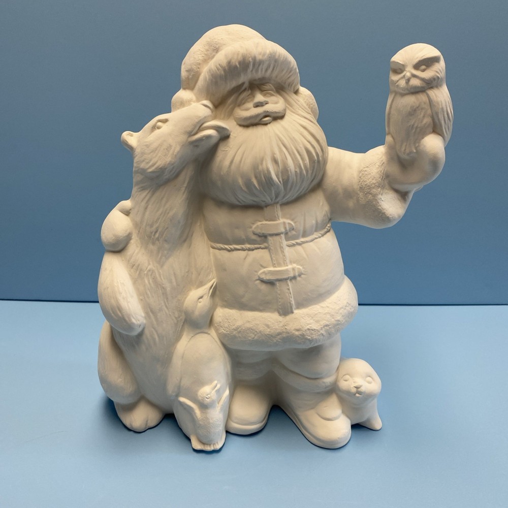 Gare Polar Santa Ceramic Bisque Ready To Paint