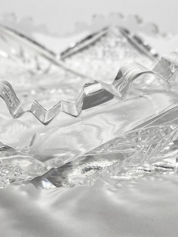7-Piece American Brilliant Period Cut Crystal Dinnerware Serving Hostess Set