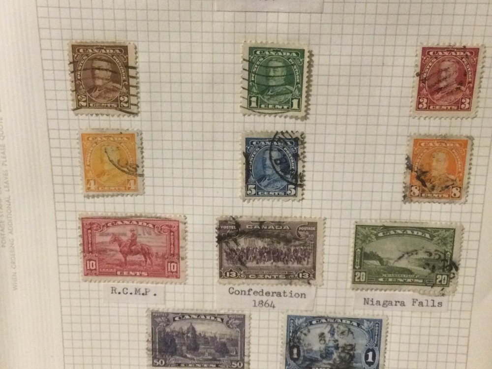 1935 Canada Stamp Collection - 12 Stamps